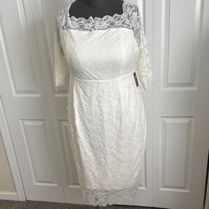 Elegant Lace White Dress